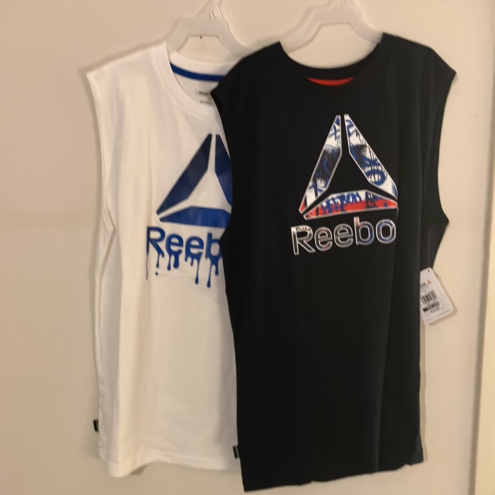 #57 - 2 Reebok Boys Tank Tops - Size XXL 18 - NWT